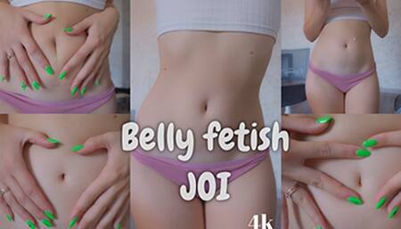 Belly Fetish 4k! JOI belly button