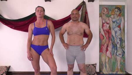 Excellent Competitive Mixed Wrestling! Ariel X vs Alex