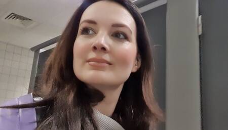 Department store toilet wetting peeing