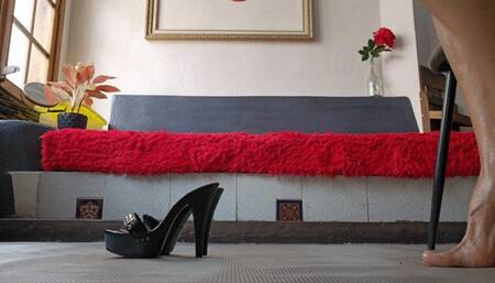 Milah Arches legs and pointed toes with Black Kiara heels