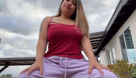 In my Pjs Out in My Yard