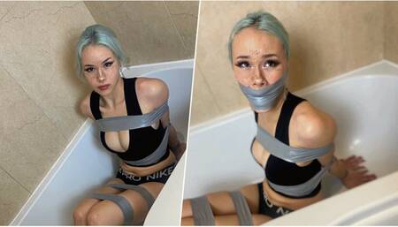 Lilly in: Spy Got Taped Up, Tape Wrap Gagged and Questioned! (FullHD)