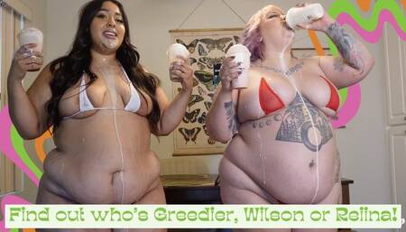 Reiina X Wilson Present: Edward Milkshake Hands Competition | 2 Bloat Girls!