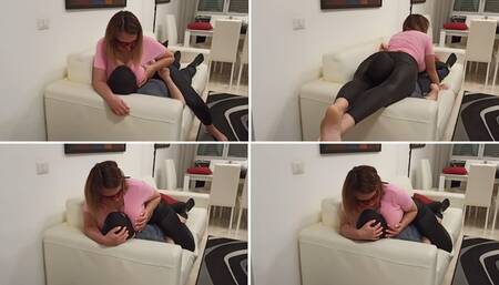 104) Breast smothering and reverse scissor