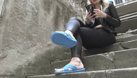 My new blue slippers