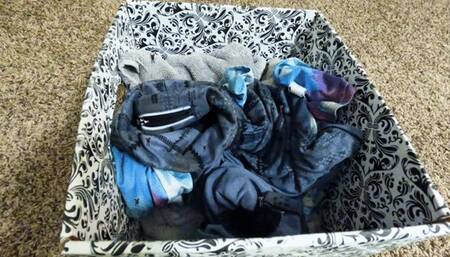 Tinies in Giantess Laundry Basket 1080