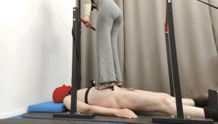 sole licking slave boboo, trampling, visible toes - 1004 Nasty Nastya transparent shoes trampling