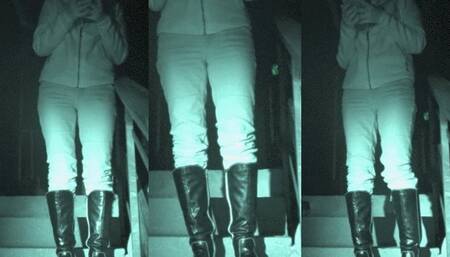 Casually pressed out under her Marco Tozzi boots - Cam 1