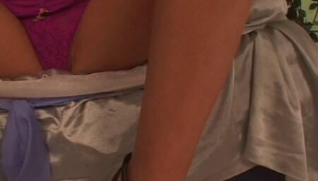 Foxy blonde swallows cum after getting her ass humped hardcore