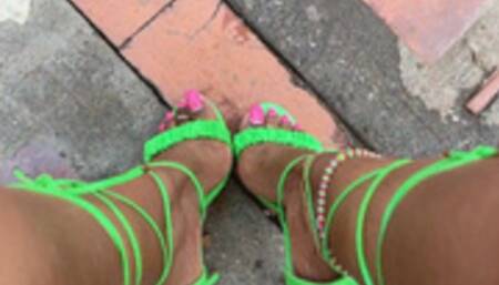 Balbina Hot Cranking and Pedal Pumping with JOI in the lazy Chevy Corsa