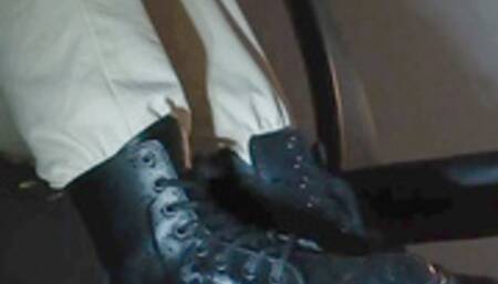 Under black and white Dr Martens Boots