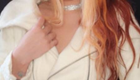 Smoking Marlboro red while taking off my coat slowly