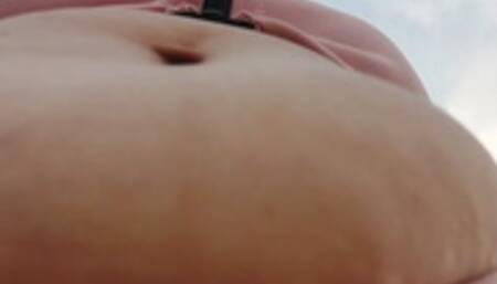 Milf Muffintop Under Giantesses Big Bloated Bouncy Belly Public Belly Button fingering