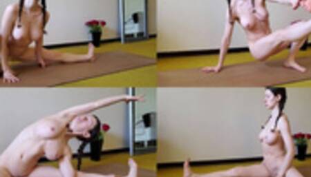 Busty Petite Naked Yoga part 1 4K