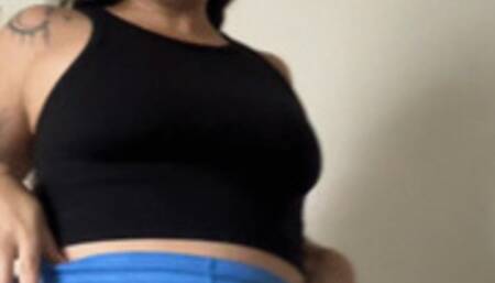 Giantess uses tiny intruder she caught spying as a masturbation toy