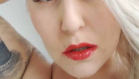 Red Lips, Green Eyes, Blonde Hair