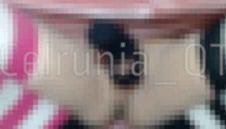 Femboy plays with their cocksock