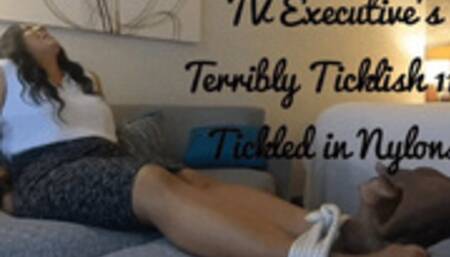 TV Executive’s Terribly Ticklish Size 11’s Tickled in Nylons – Alt Angle - Full HD