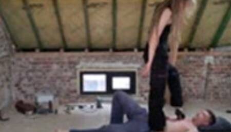 Nailed under Rosanna's new stiletto's (full body)