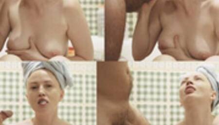 Bathroom BlowJob & Swallow - WMV