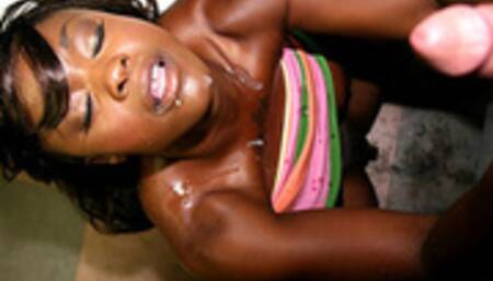 334 - Foxy Ebony Enjoys Fucking Through Gloryhole (WMV)