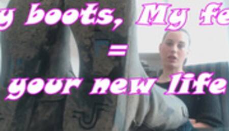 Muddy Boot and Foot slavery (AVI)
