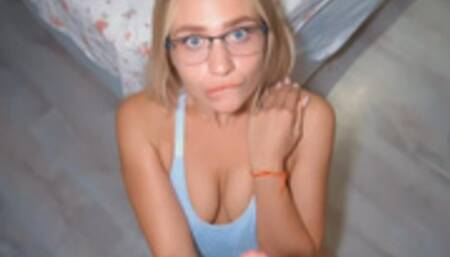 I found stepmom riding a dildo and I came to help her