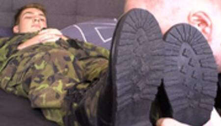 Barefoot soldier Timmy