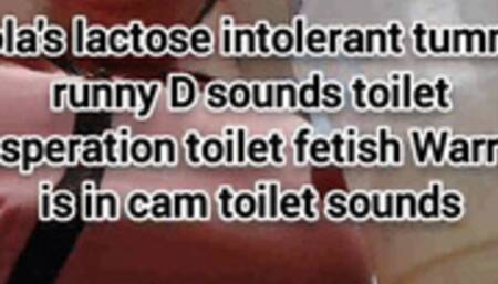 Lolas lactose intolerant tummy runny D sounds toilet desperation toilet fetish spying toilet sounds