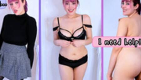 Daddy helps me pick put big girl clothes