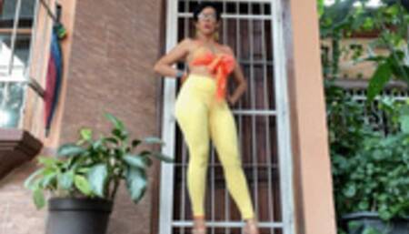 Milah Arches playing with her colorful Wedges