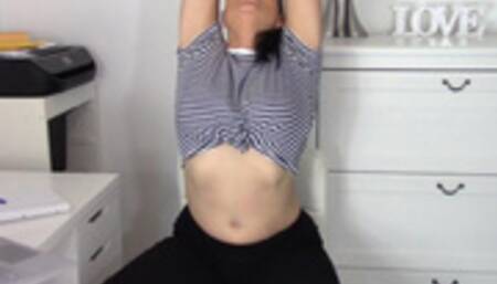 Teacher Belly Button On Show Unaware