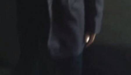 Missz Blondie in French horror style scratching