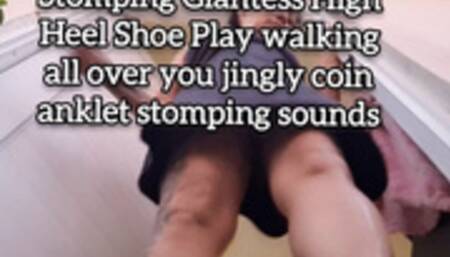 HD Stomping Giantess High Heel Shoe Play walking all over you jingly coin anklet stomping sounds