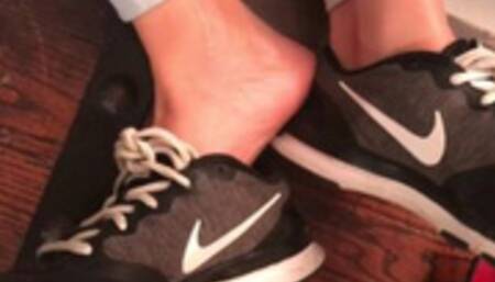 Sneakers on the coffee table_