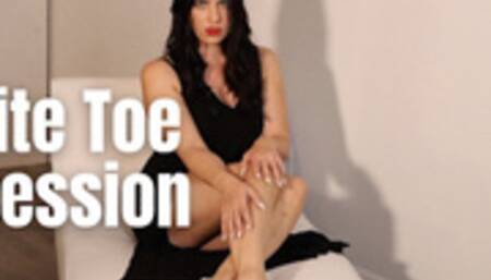 White Toe Obsession - Mistress Justine Cross