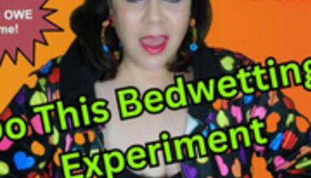 Do this Bedwetting Experiment!