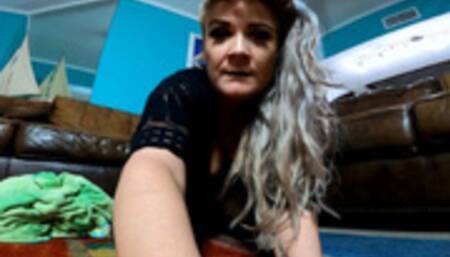 Giantess Whitney found you hiding under there