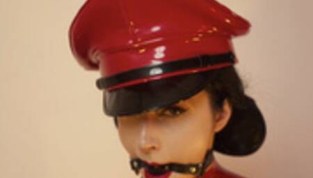 Goddess in red catsuit tied with ropes (1080p)