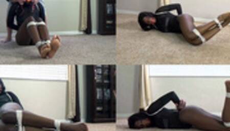 Gagged And Wet Ebony Beauty!