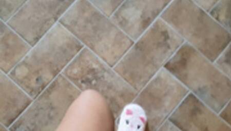 1st pink furry mule house slippers loss video