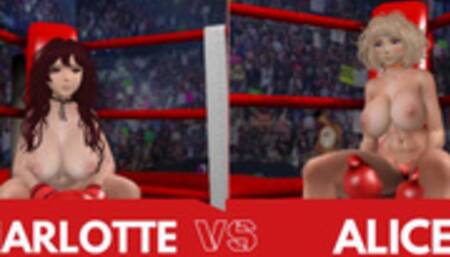 Topless Boxing Anime: Alice takes on Charlotte LOW