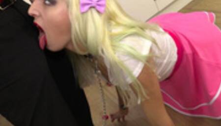 Creampie and bimbo training for lollipop-babe