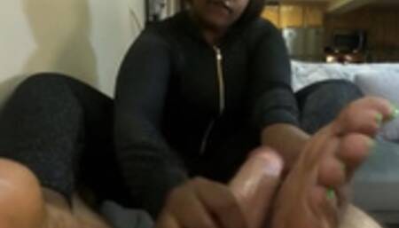 Sloppy Spitty Handjob-Footjob FV