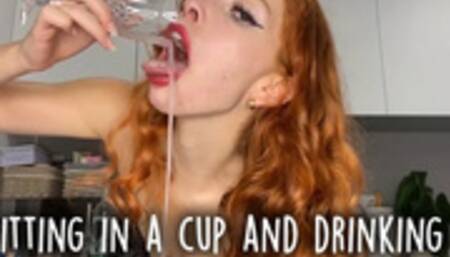 SPITTING IN CUP AND DRINKING IT WMV