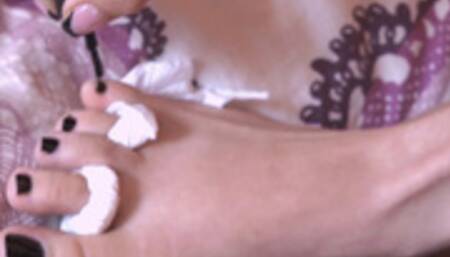 BEFORE MY FUCK DATE - I Paint My Toenails Black (Exciting Close Up Views)