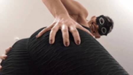 Under my sweaty workout ass