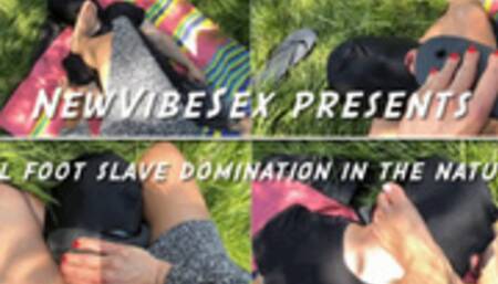 Total foot slave domination in the nature