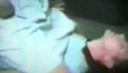 438 Kay The mature unmarried secretary fights weak small guy at private office