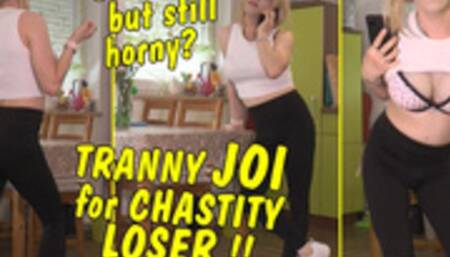 Chastity JOI from Tranny Girl for small penis Loser! Ruined Orgasm! GERMAN DEUTSCH